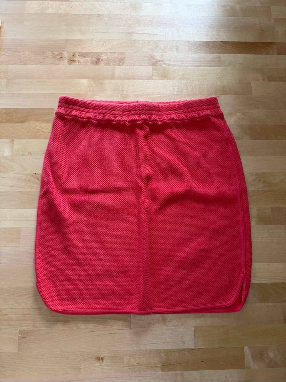 J. Crew Coral-Red Knit Pencil Skirt